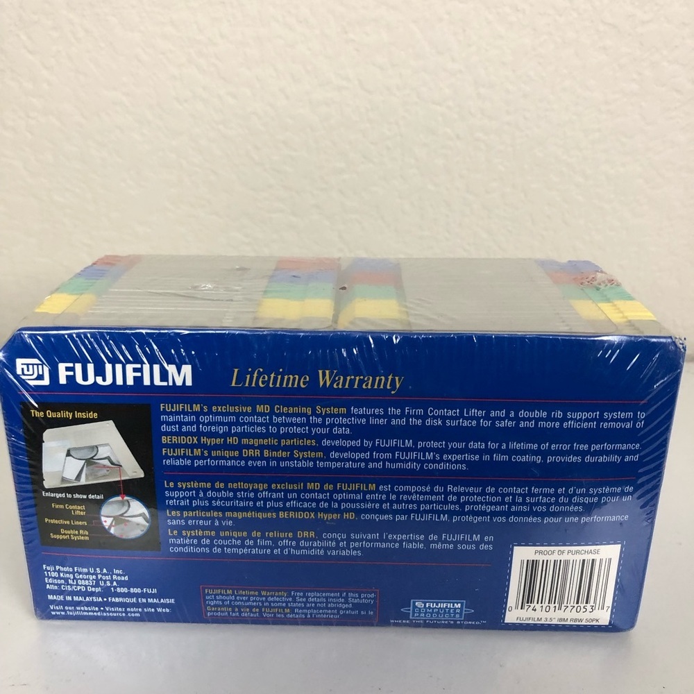 Fujifilm MF2HD 1.44 50 Color Pack Floppy Disk - Picture 3 of 3